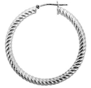 yzWG[EANZT[ X^[OVo[XpCpCvt[vCOC^A20mm a 40mm sterling argento spirale tubature 3mm orecchini cerchio, in italia
