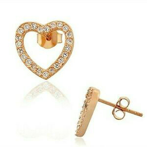 yzWG[EANZT[ [YVo[X^[OS[hzCgNX^un[gCOrosa argento sterling oro bianco cristalli cz love a cuore orecchini