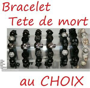 yzWG[EANZT[ G}euXbgXtBAfBXRXJXJj[A`CXbraccialetto ematite sfera discoteca amp; teschio cranio nuovo una scelta