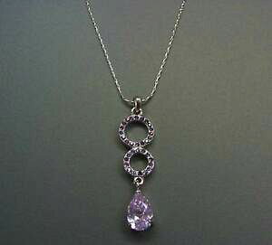 yzWG[EANZT[ mCnXPbg~bgXtXL[V^CloCIbg_[Np[vRA[neu 45cm halskette mit swarovski steine violetdark purplelila collier