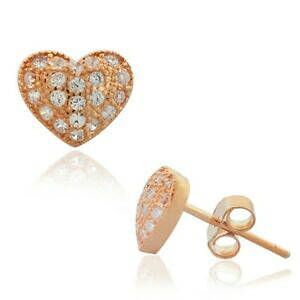 yzWG[EANZT[ [YVo[X^[OS[hzCgNX^un[gCOC{rosa argento sterling oro bianco cristalli cz love a cuore orecchini a lobo