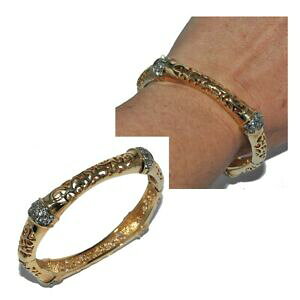 yzWG[EANZT[ uXbgWNt@^CW[hN[NX^urW[bracelet jonc fantaisie de couleur or cristal blanc bijou