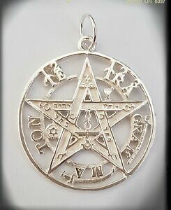 yzWG[EANZT[ egO}gy^OEBbJy_gGpX[X^[OVo[tetragrammaton pentagram pagan wicca pendant eliphas levi 925 sterling silver