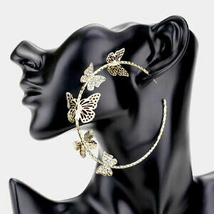 yzWG[EANZT[ zbgOS[hXe[ggNX^o^tCt[vCObNXueBbNhot dichiarazione glam gold enormi orecchini a cerchio farfalla crist