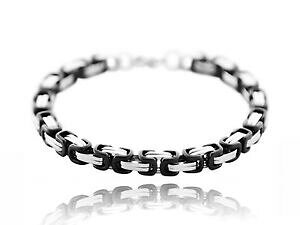 yzWG[EANZT[ uXbgfuXbgXeXVo[ubNbracciale modello re bracciale acciaio inox 316l argentonero l 19 25 cm b 8mm