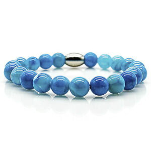 yzWG[EANZT[ uXbgp[AK^V[uEEgE[}uXbguXbgbracciale perle agata seeblau ultra donna uomo bracciale bracelet women men