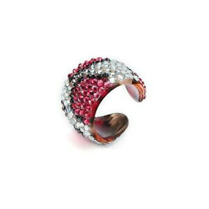 yzWG[EANZT[ sNVo[CXg[wrwrOtBK[ObNanello dito anello snake serpente look con strass rosa in argento