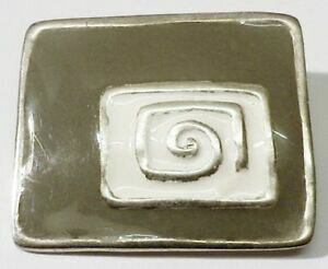 【送料無料】ジュエリー・アクセサリー レトロブロッシュエメイルベージュエグリビジュヴィンテージクールアージェントbroche retro rectangle email beige et gris bijou vintage couleur argent 190