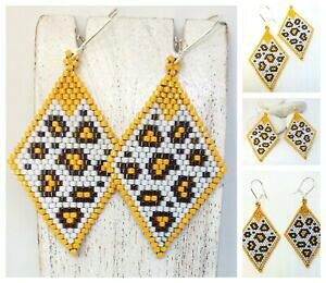 �y���������z�W���G���[�E�A�N�Z�T���[ �y���f�B�G���e�X�A���e�T�i�[���X�G�X�^���p�h�q���E�q���E�C�������Opendientes artesanales estampado leopardo leopard print handmade earrings