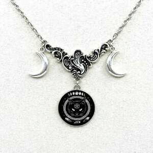 yzWG[EANZT[ RA[y^N`bgm[y^N`bgm[EBbJpCGcollier pentacle chat noir , pendentif pentacle chat noir wicca paien