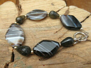 yzWG[EANZT[ {ciAK^r[YuXbgbotswana agata braccialetto perline