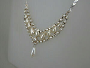 yzWG[EANZT[ mCKucRA[neugablonz stupendo collier con perle della 50er60er anni 60468