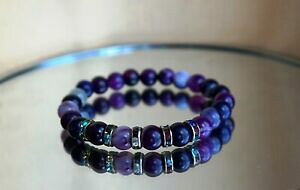 yzWG[EANZT[ AK^Xgb`r[YuXbgagata 8mm bracciale con perline elasticizzata gemstone aaa grade dono gratuito in legno jewell