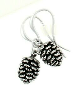 yzWG[EANZT[ {[AxepCR[COBe[WVo[y_gxbohm finemente dettagliata abete pine cone orecchini pendenti vintage argento ossidato