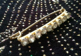 【送料無料】ジュエリー・アクセサリー ヴィンテージビジューアンシエンブローチバーラインストーンドレbijou ancien vintage broche barrette strass doree