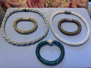 yzWG[EANZT[ bVXp[NuXbglbNXNX^lavoro lotto di cristalli in mesh sparkle braccialetti amp; collanenuovo