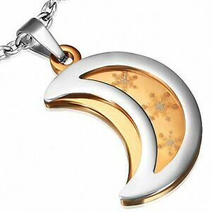yzWG[EANZT[ Vo[NZgVo[[y_gX^[ciondolo mezzaluna rugiada e falce di luna argentato con stella lucido in