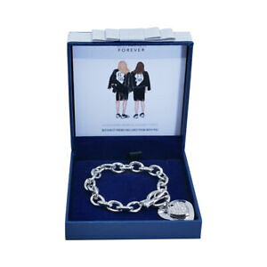 yzWG[EANZT[ Vo[n[g`[uXbgxXgtYtH[Go[Zbgsilver heart charm braccialetto collegamenti migliori amiche per sempre bff set donne rag