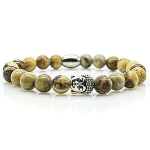 yzWG[EANZT[ AK^uXbguXbgp[ub_uXbgVo[wbhXeXX`[agata braccialetto bracelet perle bracciale buddha testa argento 8mm in 