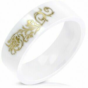 yzWG[EANZT[ O8mm anello in ceramica alla comoda e aderente con vite in fiore n