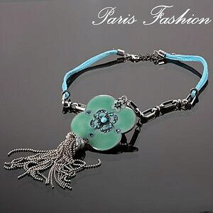 yzWG[EANZT[ `F[lbNXy_gpGiGR[XgXRA[t[catena collana ciondolo parigi smalto ecopelle strass collier fiore