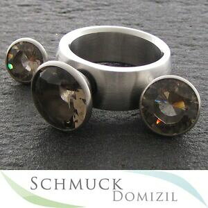 yzWG[EANZT[ XeXmRNVONH[cWRj~[gmelano collezione in acciaio inoxanello di trafilatura conicafumo quarzo zirconi 12 mm