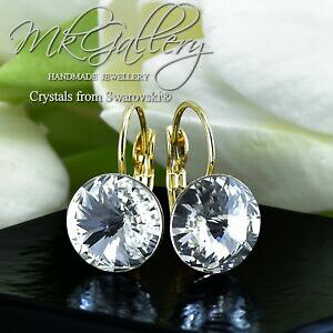 yzWG[EANZT[ XtXL[NX^RS[hbLCOgXyAgHorecchini placcato oro realizzato con cristalli di swarovski R trasparente 12mm ri