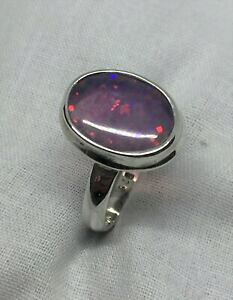 yzWG[EANZT[ X^[OVo[[UIpCgOIp[Iut@CAsterling silver e rosa opalite anello opale di fuoco