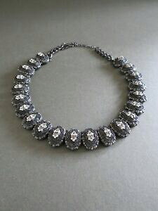 yzWG[EANZT[ UubNVo[WG[lbNXzara nero e argento dichiarazione collana bigiotteria