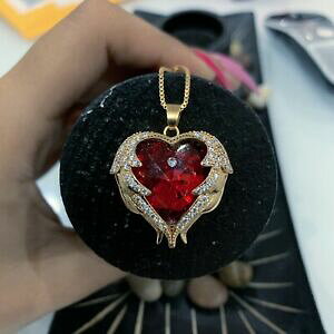 yzWG[EANZT[ GWFEBOXn[gy_glbNXNX^XtXL[p[tFNgNX^Xcollana pendente cuore ali dangelo con cristallo swarovski r