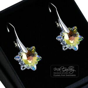 yzWG[EANZT[ XtXL[NX^Vo[CONX}XXeAsiNX^natale stella alpina cristalli di swarovski crystal orecchini dargento 925 ab