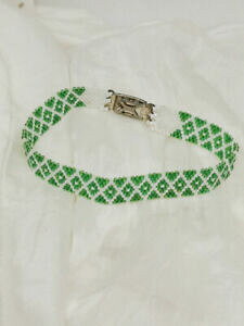 yzWG[EANZT[ E[}uXbgr[YO[zCgdonna bracciale perle perline miyuki * bianco verde nuovo handmade