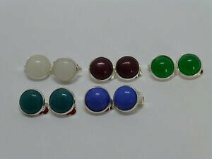 yzWG[EANZT[ LfBW_J{VEhVo[COorecchini argentati candygiada cabochon tondo 12mm coloratodiv colori