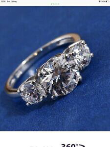 yzWG[EANZT[ v`iXtXL[CVo[GQ[WOTCY296 ct platino swarovski in argento anello di fidanzamento taglia t