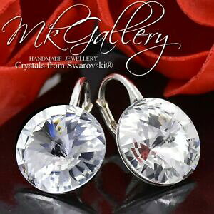 yzWG[EANZT[ Vo[X^[OCOHNX^NAXtXL[R925 argento sterling orecchini 14 mm rivoli crystal cancella cristalli di swarovski R