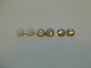 �y���������z�W���G���[�E�A�N�Z�T���[ ���E���h�J�{�`�����V���o�[���[�Y�S�[���h�I�p���X�C�������Oorecchini opalith cabochon tondo 12mm oro argento oro rosa