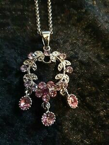 �y���������z�W���G���[�E�A�N�Z�T���[ �s���N�y���_���g�N���E��bellissima corona tipo un pendente con cristalli rosa bnwb