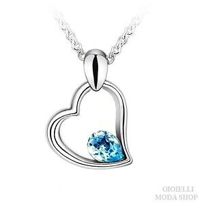 yzWG[EANZT[ NX^XtXL[n[glbNXy_gcollana e ciondolo cuore con crystal swarovski elements donna g55