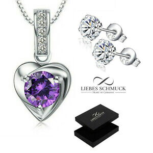 yzWG[EANZT[ Vo[n[g`F[y_gn[gCOXtXL[RNX^ZbgE[}argento 925 cuore catena pendente cuore orecchini swarovski R cristallo