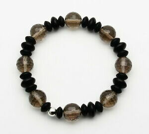 yzWG[EANZT[ WF~jNH[cX[Nub_uXbgI[jNXuXbgonyx bracciale con quarzo fumo buddha bracciale di gemini gemstones 19,5 cm