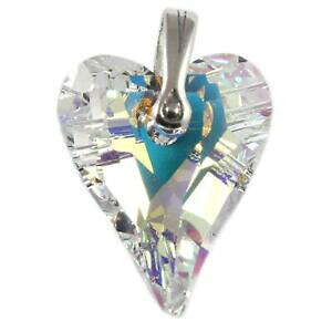 yzWG[EANZT[ XtXL[ChNX^n[gxCy_gciondolo realizzato con swarovski selvatici ab cuore di cristallo e 925 bail