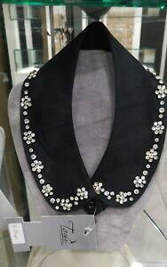yzWG[EANZT[ VcVcCXg[colletto nero con strass ideale su camicie e maglie senza collo