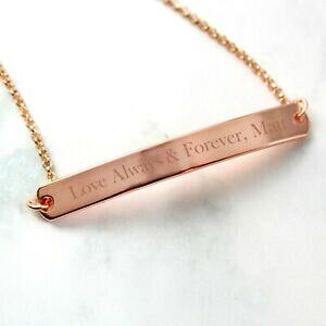 yzWG[EANZT[ p[\iCYn[go[uXbg[YS[hg[o[Xf[o^Cpersonalised heart bar bracelet engraved rose gold tone birthday valentines gift