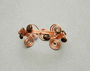 yzWG[EANZT[ uWeAK^uXbgpuro rame fatto a mano bronzite agata braccialetto bracciale da donna