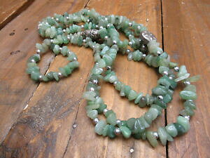 yzWG[EANZT[ zCg^WF}r[YlbNXwhite metal e avventurina gemma collana di perline