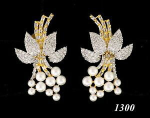 yzWG[EANZT[ WRlL[rRj[NfUCp[X^bYzCgnMOCOzircone cubico unico design perle borchiato bianco orecchini pendenti 32 we 31