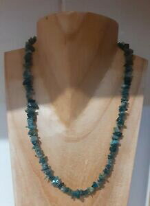 yzWG[EANZT[ AK^X`bvlbNXfatto a mano collana in agata muschio chip