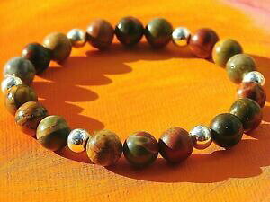 yzWG[EANZT[ YEBYAK^WF}sJ\WXp[Vo[i`uXbgda uomodonna 8mm agata gemma amp; braccialetto dargentonaturale picasso jasper