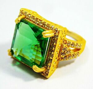 �y���������z�W���G���[�E�A�N�Z�T���[ �O���[���y���h�[�g�f�U�C�����j�[�N�h�C�c�V���o�[�����O�T�C�Ysintetico peridoto verde design unico tedesco argento anello misura