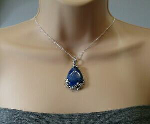 yzWG[EANZT[ sXYy_glbNXlapislazzuli racchiuso gemstone con fiori ciondolo amp; collana sbalorditivo